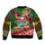 Mele Kalikimaka Shaka Santa Sleeve Zip Bomber Jacket Hawaiian Surf Christmas Design with Aloha Spirit - Polynesian Pride