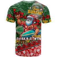 Mele Kalikimaka Shaka Santa T Shirt Hawaiian Surf Christmas Design with Aloha Spirit DT02 - Polynesian Pride