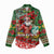 Mele Kalikimaka Shaka Santa Women Casual Shirt Hawaiian Surf Christmas Design with Aloha Spirit - Polynesian Pride