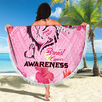 Butterfly Polynesia Breast Cancer Beach Blanket Nobody Fights Alone Pink Out Tropical Hibiscus DT02 - Polynesian Pride