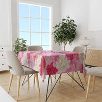 Butterfly Polynesia Breast Cancer Tablecloth Nobody Fights Alone Pink Out Tropical Hibiscus