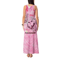 Butterfly Polynesia Breast Cancer Tank Maxi Dress Nobody Fights Alone Pink Out Tropical Hibiscus