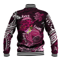 Breast Cancer Mermaid Polynesia Baseball Jacket Faith Hope Love