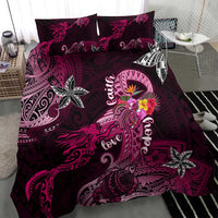 Breast Cancer Mermaid Polynesia Bedding Set Faith Hope Love