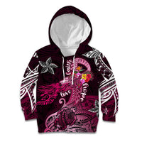 Breast Cancer Mermaid Polynesia Kid Hoodie Faith Hope Love DT02 Hoodie Pink - Polynesian Pride