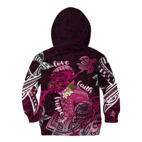 Breast Cancer Mermaid Polynesia Kid Hoodie Faith Hope Love DT02 - Polynesian Pride