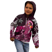 Breast Cancer Mermaid Polynesia Kid Hoodie Faith Hope Love DT02 - Polynesian Pride