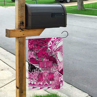 Breast Cancer Awareness Hawaii Garden Flag Polynesia Girl Nobody Fights Alone
