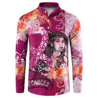 Breast Cancer New Zealand Button Sweatshirt Maori Aotearoa Girl Pink Out DT02 Pink - Polynesian Pride