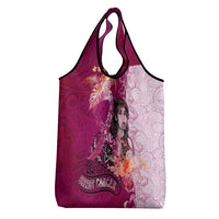 Breast Cancer New Zealand Grocery Bag Maori Aotearoa Girl Pink Out