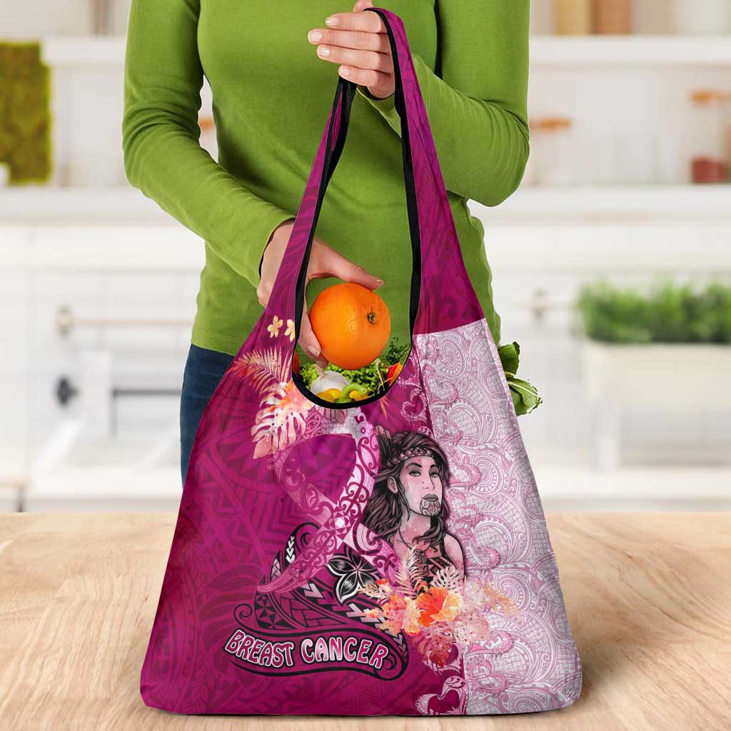 Breast Cancer New Zealand Grocery Bag Maori Aotearoa Girl Pink Out