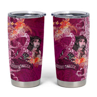 Breast Cancer New Zealand Tumbler Cup Maori Aotearoa Girl Pink Out
