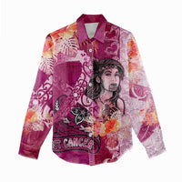 Breast Cancer New Zealand Women Casual Shirt Maori Aotearoa Girl Pink Out