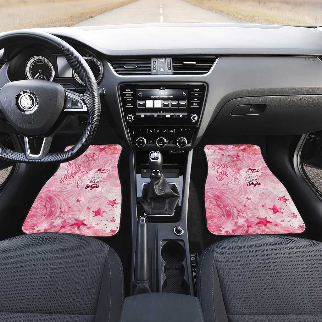 Breast Cancer Awareness Month Car Mats Butterfly Polynesia Watercolor Pink