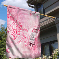 Breast Cancer Awareness Month Garden Flag Butterfly Polynesia Watercolor Pink