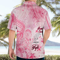 Breast Cancer Awareness Month Hawaiian Shirt Butterfly Polynesia Watercolor Pink
