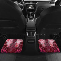 Breast Cancer Warrior Car Mats Angel Wings Polynesian Pattern