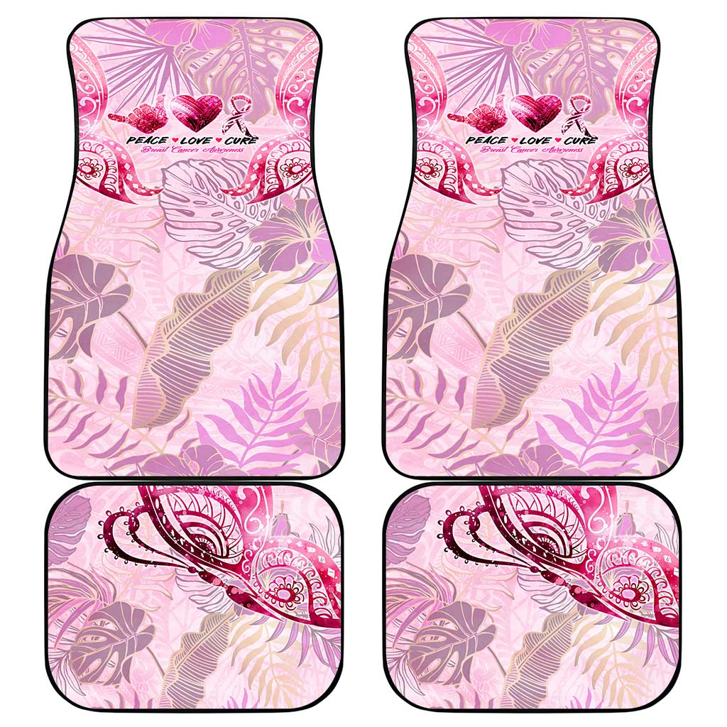 Breast Cancer Polynesian Car Mats I Can Do All Things Through Christ