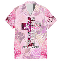 Breast Cancer Polynesian Family Matching Summer Maxi Dress and Hawaiian Shirt I Can Do All Things Through Christ