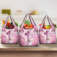 Breast Cancer Polynesian Grocery Bag I Can Do All Things Through Christ