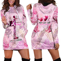 Breast Cancer Polynesian Hoodie Dress I Can Do All Things Through Christ