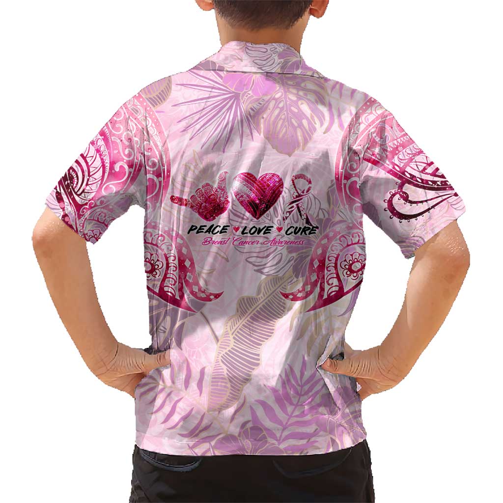 Breast Cancer Polynesian Kid Hawaiian Shirt I Can Do All Things Through Christ DT02 - Polynesian Pride