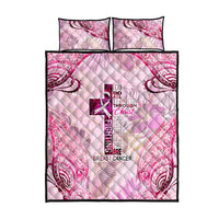 Breast Cancer Polynesian Quilt Bed Set I Can Do All Things Through Christ