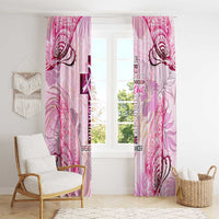 Breast Cancer Polynesian Window Curtain I Can Do All Things Through Christ