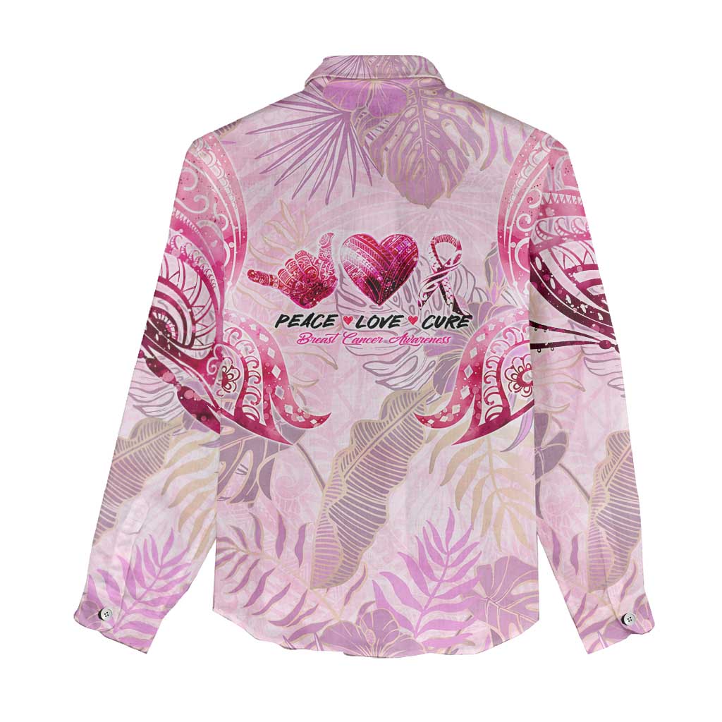 Breast Cancer Polynesian Women Casual Shirt I Can Do All Things Through Christ