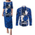 guam-chamorro-warrior-couples-matching-puletasi-dress-and-long-sleeve-button-shirts-traditional-tribal-patterns