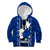Guam Chamorro Warrior Kid Hoodie Traditional Tribal Patterns DT02 Blue - Polynesian Pride