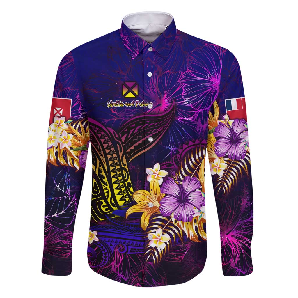 Wallis and Futuna Family Matching Short Sleeve Bodycon Dress and Hawaiian Shirt Whale Hibiscus Polynesian