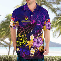 Wallis and Futuna Hawaiian Shirt Whale Hibiscus Polynesian