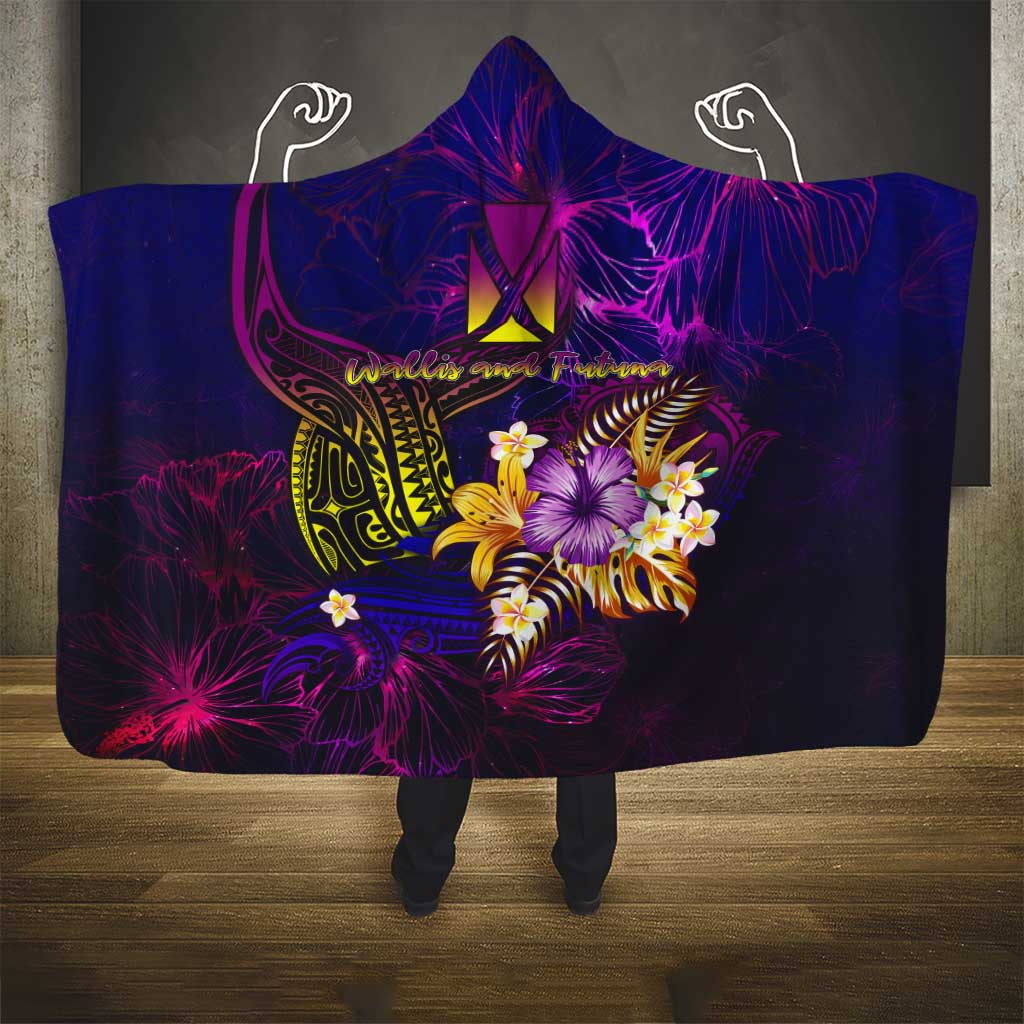 Wallis and Futuna Hooded Blanket Whale Hibiscus Polynesian