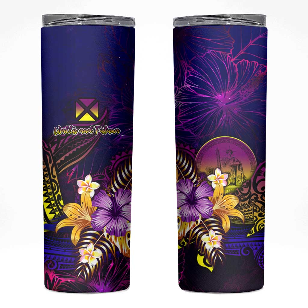 Wallis and Futuna Skinny Tumbler Whale Hibiscus Polynesian