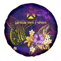 Wallis and Futuna Spare Tire Cover Whale Hibiscus Polynesian