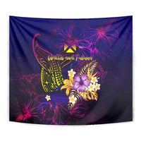 Wallis and Futuna Tapestry Whale Hibiscus Polynesian