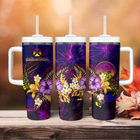 Wallis and Futuna Tumbler With Handle Whale Hibiscus Polynesian