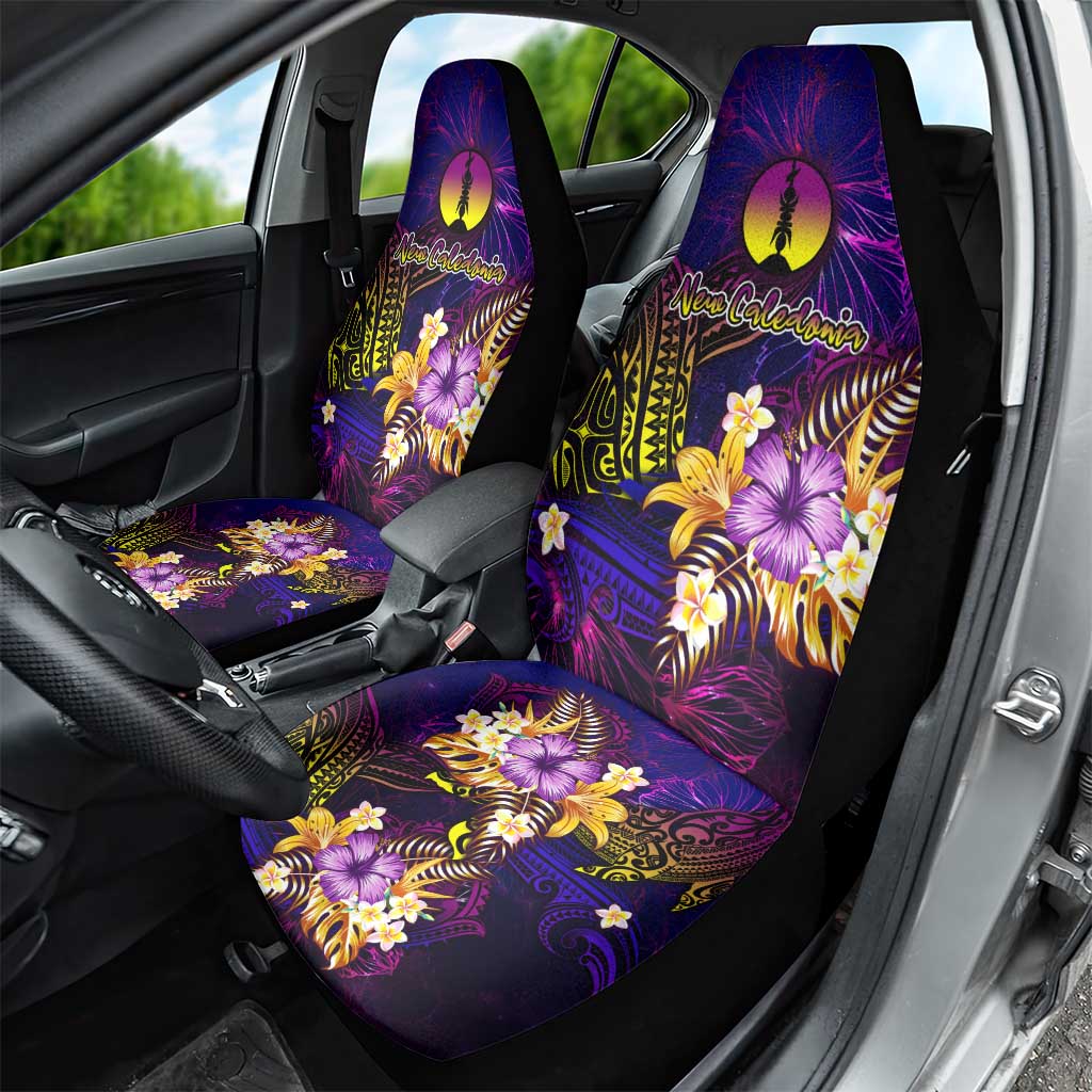 New Caledonia Car Seat Cover Whale Hibiscus Polynesian