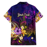 New Caledonia Family Matching Off Shoulder Short Dress and Hawaiian Shirt Whale Hibiscus Polynesian