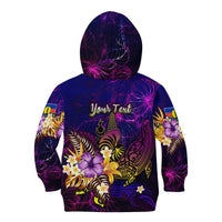 New Caledonia Kid Hoodie Whale Hibiscus Polynesian