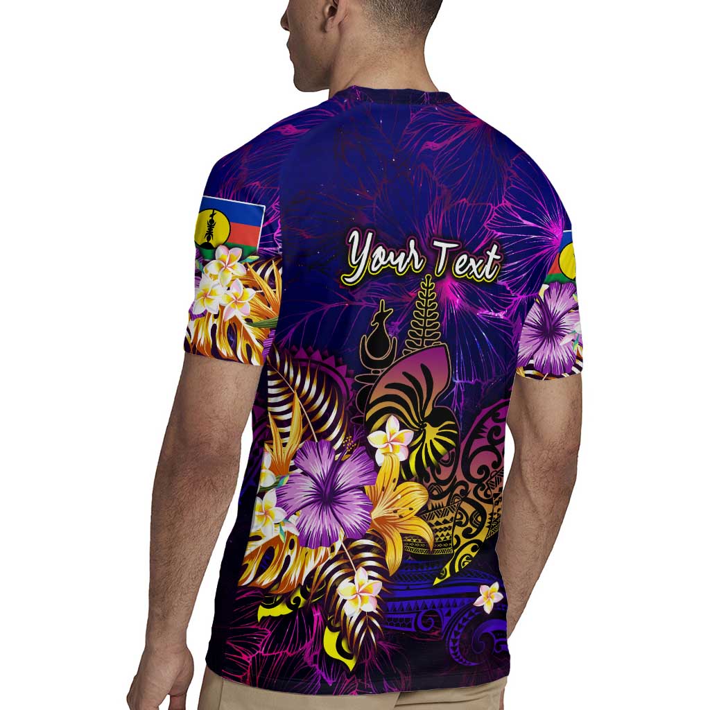 New Caledonia Rugby Jersey Whale Hibiscus Polynesian