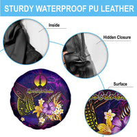 New Caledonia Spare Tire Cover Whale Hibiscus Polynesian