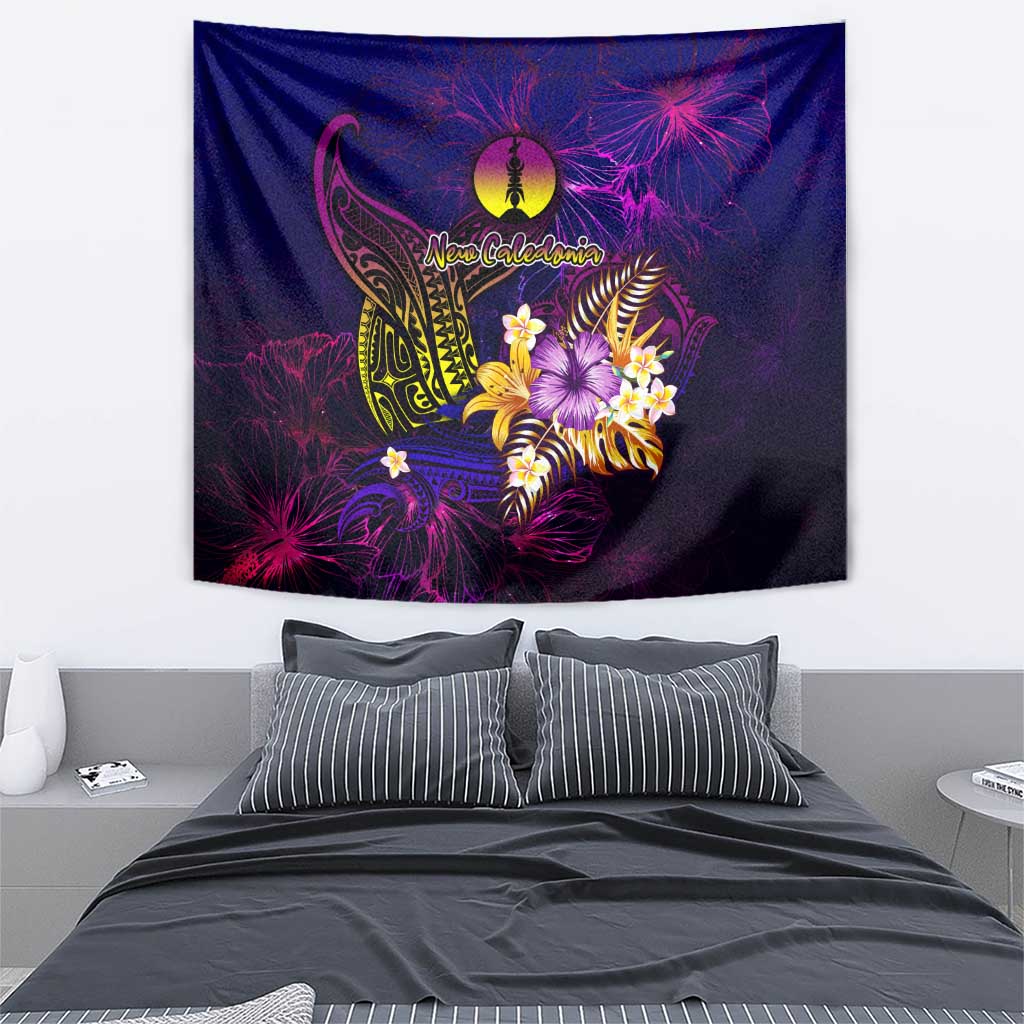New Caledonia Tapestry Whale Hibiscus Polynesian