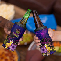 Tahiti French Polynesia 4 in 1 Can Cooler Tumbler Whale Hibiscus Polynesian