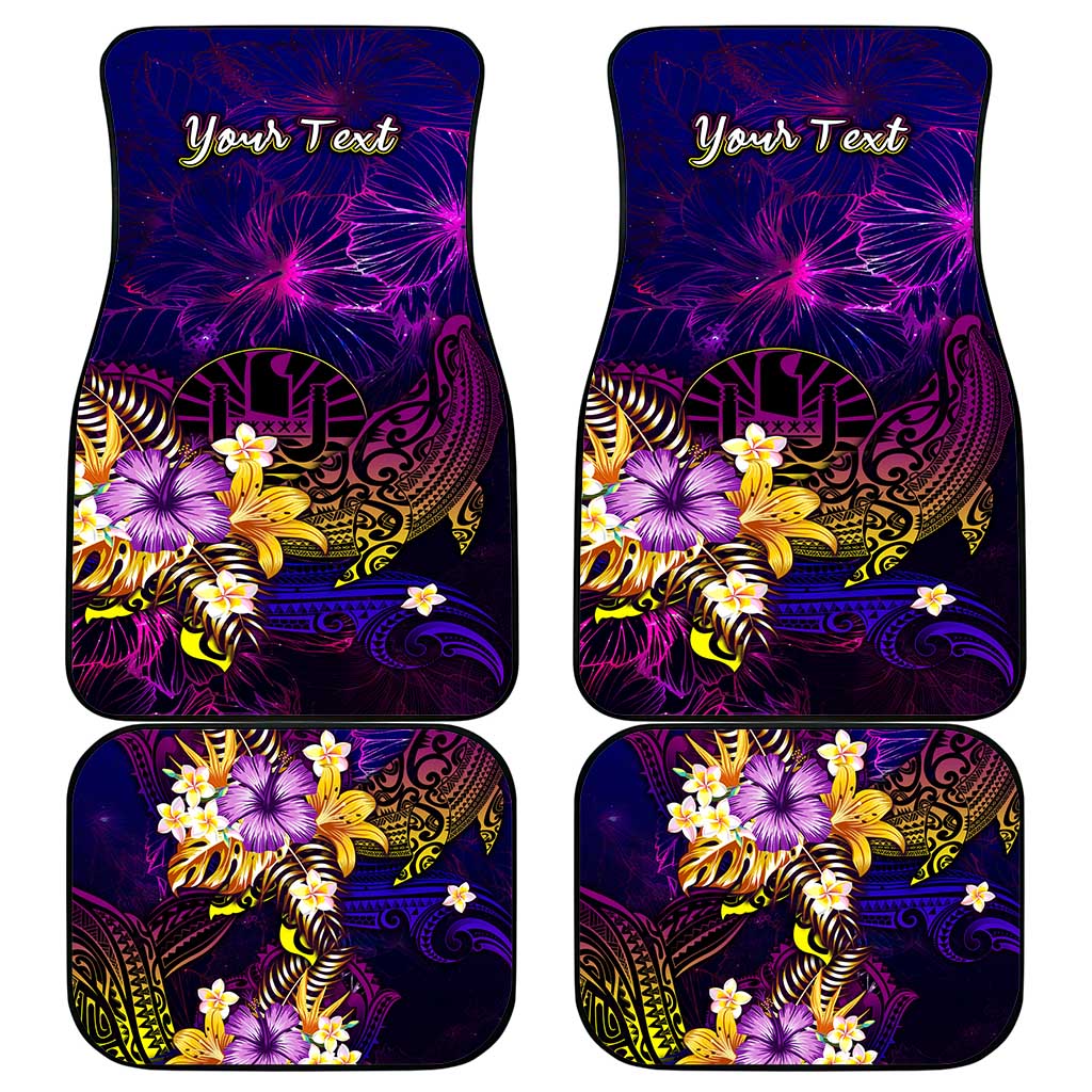 Tahiti French Polynesia Car Mats Whale Hibiscus Polynesian