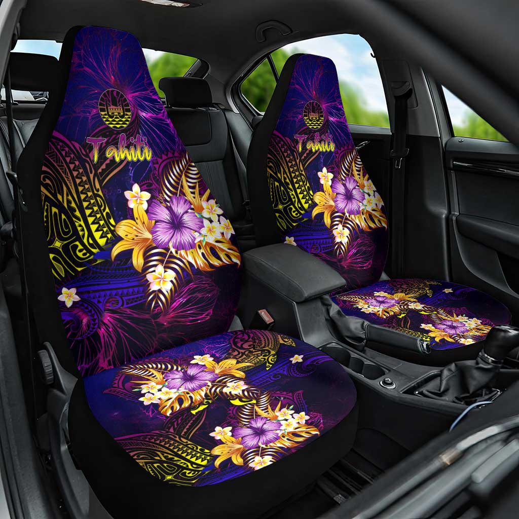 Tahiti French Polynesia Car Seat Cover Whale Hibiscus Polynesian