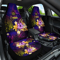 Tahiti French Polynesia Car Seat Cover Whale Hibiscus Polynesian