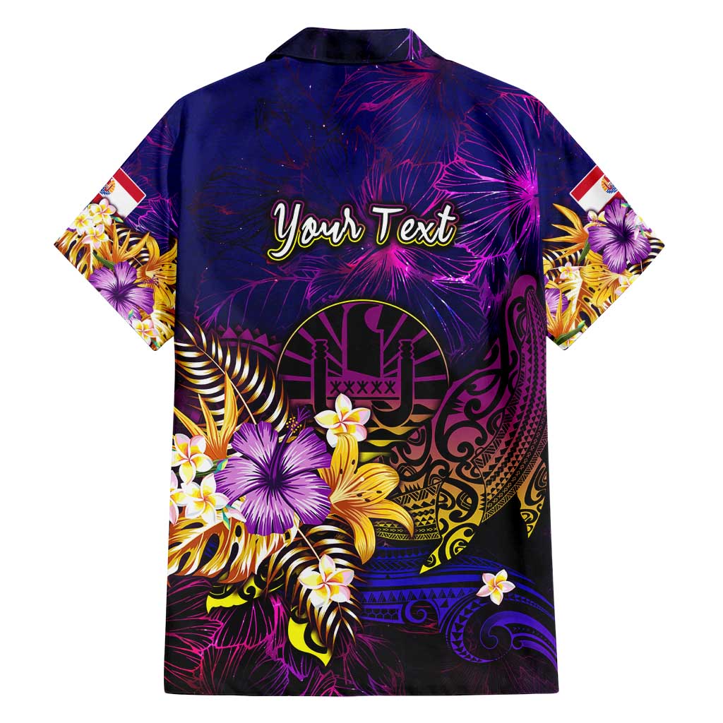 Tahiti French Polynesia Family Matching Off Shoulder Short Dress and Hawaiian Shirt Whale Hibiscus Polynesian DT02 - Polynesian Pride