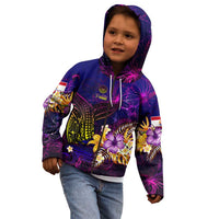 Tahiti French Polynesia Kid Hoodie Whale Hibiscus Polynesian